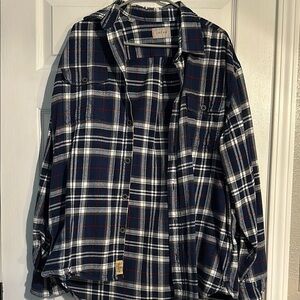 Men's Navy Plaid Shirt